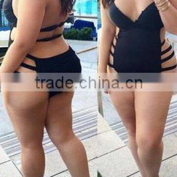 2016 best selling larger size girl swimwear bikinis cheap Sexy european style bikinis for fat lady