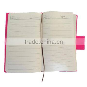 Pink Flat Diaries Logo Design Office & School Supplies Silicone Rubber Exercise Book Whloesale