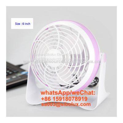 6 inch portable mini USB table fan desk fan