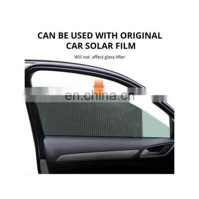 2Pcs Black Pvc Sun Shade For Car Window Auto Sunshade Side Window Shield Electrostatic Paste Diy Car Uv Protection Sun Shade