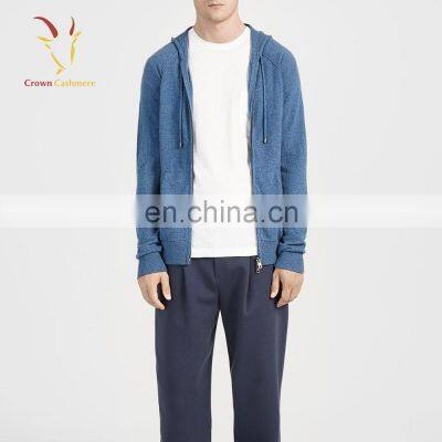 Mens Cashmere Cardigan With Zipper And Hoodie photo-3