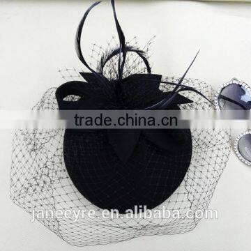 Wholesale Fascinator Pillbox Felt Wool Hat With Veil photo-4