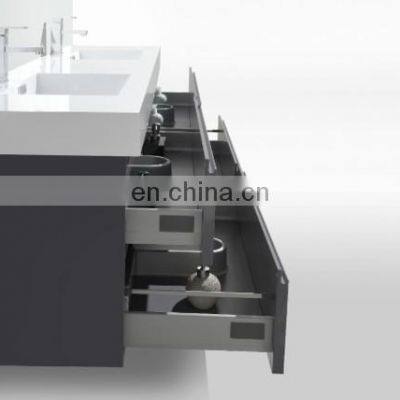 Philippines Modern Water Resistant Top Acrylic Makeup Bathroom Vanity With Led Mirror Light photo-4