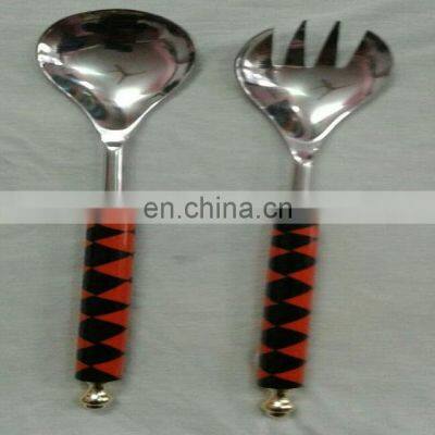 wood handle metal cutlery