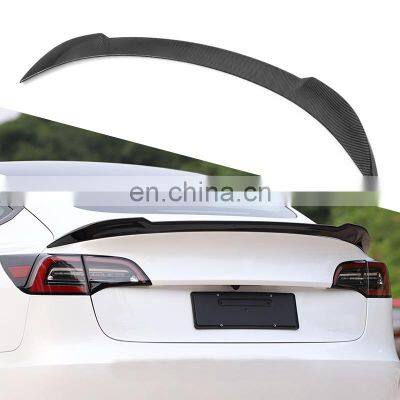 Carbon Fiber Rear Sport Spoiler For Tesla Model 3 Sport Utility 4-door 2017-2020