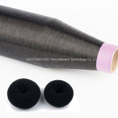 0.155mm Black Color Nylon Monofilament Yarn For Hair Bun