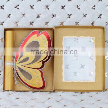 2016 New Style Fancy Gold Butterfly Scroll Wedding Invitations Quality Choice photo-4