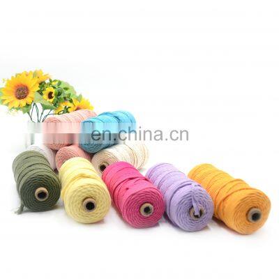 High Quality 3mm Cotton Rope Twisted Cord Braided Cotton Rope For Macrame