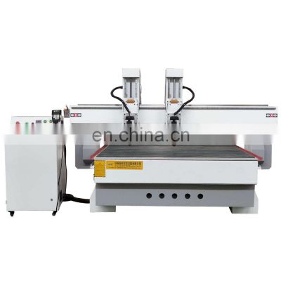 Two Independent heads Wood Engraving CNC Router dual spindle cnc