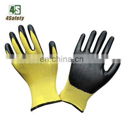 4SAFETY Free Sample Knitted Liner Safety Garden Gloves Nitrile