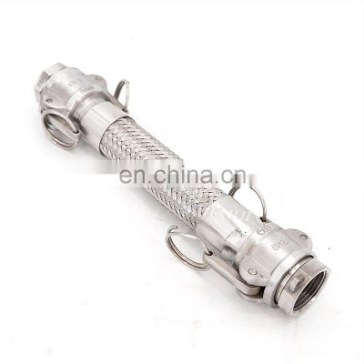 Sanitary Stainless Steel Flexible Wrench-type quick installation Metal Hose Ferrule