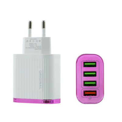 New Style Mobile Phone 4 USB Charger For Cell Phone Multi Port USB QC3.0 PD USB Fast Charger