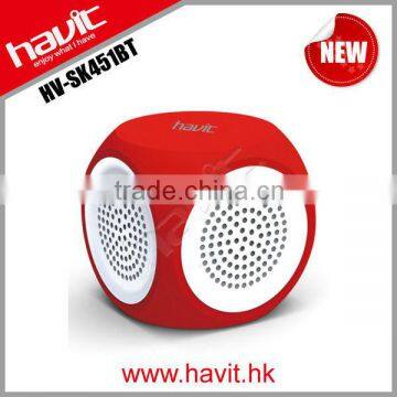 HV-SKC451 private dice-shaped mini bluetooth speaker with FM