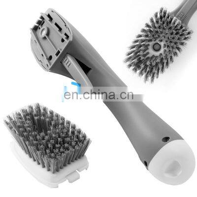 Multifunctional Kitchen Bathroom Cleaning Brush Automatic Liquid Addition Long Handle Ceramic Tile Wall Gap Brush Home Tools photo-5