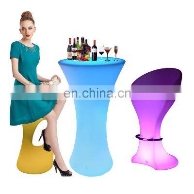 bar tables and sofas /Luminous Glowing Plastic Color Change Bar Tables and Chairs illuminated led bar high barstool chair