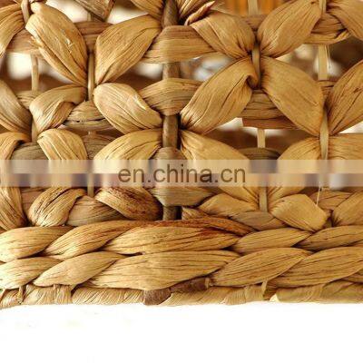 Handmade Water Hyacinth Chandelier Rustic Straw Pendant Light Lampshade