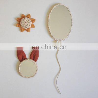 New Arrival Cute Boho rattan balloon mirror, nursery and baby room decoration WHolesale made in Vietnam