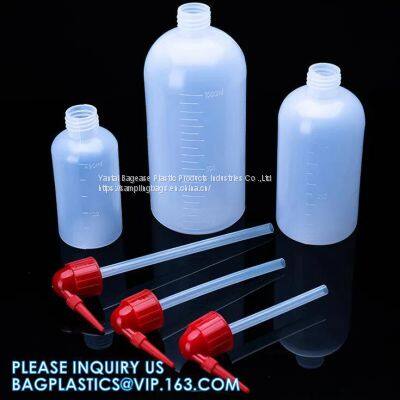 Custom Logo 250ml 500ml 1000ml Plastic Red Head Curved Mouth Cleaning Washing Bottle, Laboratory Supplies photo-3