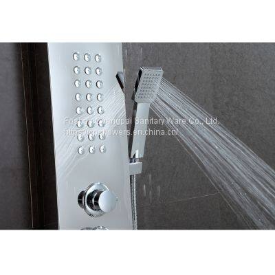 Shower Panel With Rainfall Body Jet Hanheld Shower Head 304 Stainless Steel Sanitary Shower System photo-3