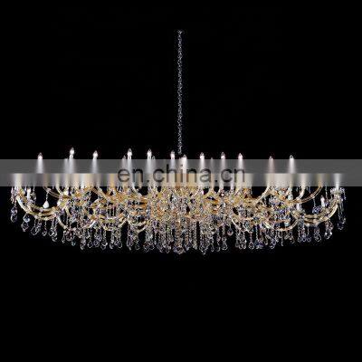 European style hotel event wedding large K9 crystal lamp luxury villa maria theresa crystal chandelier