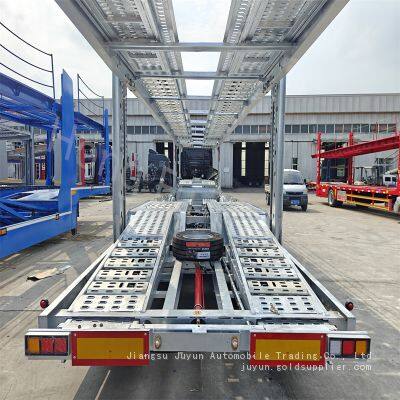 Export to Russia Semi-trailer Passenger Car Transport Semi-trailer Galvanized Semi-trailer photo-5