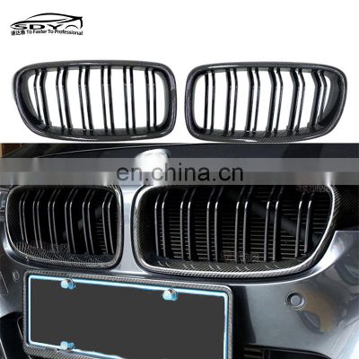 F30 Carbon fiber Front grille Kidney Grille Dual Slat Grille For the BMW 3 Series F30 F35 2012-2019