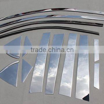 Stainless steel Headup window streamer for Toyota Vios 2014