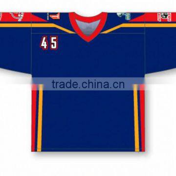 Wholesale custom blue ice hockey wear