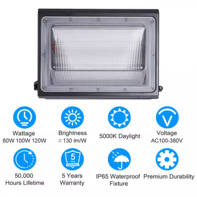 Garden Ligthling Ip65 Waterproof Outdoor Wall Mounted Lights Outside 60w 100w 120w Led Wall Lamp photo-2