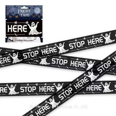 Non-Adhesive Halloween Party Banner Tape for Fright Decor & Blocking Needs