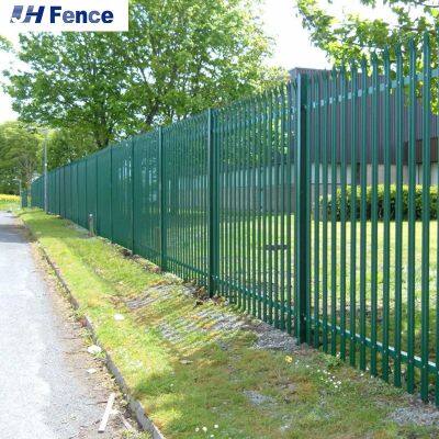 Galvanized Spear Top Wrought Iron Garden Steel Picket Fence Temporary Fence Clip Zinc Steel Fence ECO FRIENDLY photo-5