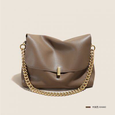 New Genuine Cow Leather Shoulder Chain Bag For Women Large Capacity Crossbody Handbag Messenger Tote Bag Luxury Designer photo-4