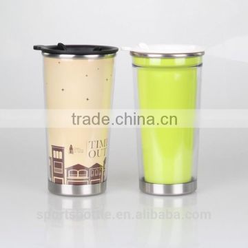 double wall stainless steel tumbler Christmas tumbler Middle -leaned tumbler