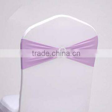 popular violet wedding/banquet/party lycra chair band with/no round diamond buckle