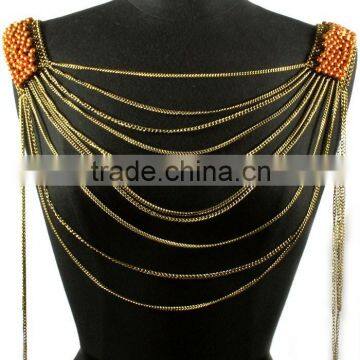 Wholesale Cheap Gold & Beads Armor Body Necklace for sale