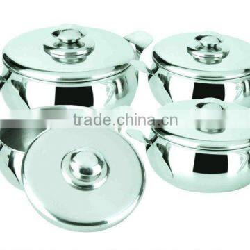 Stainless steel Sphinx 4pcs belly casserole set belly stock pot set