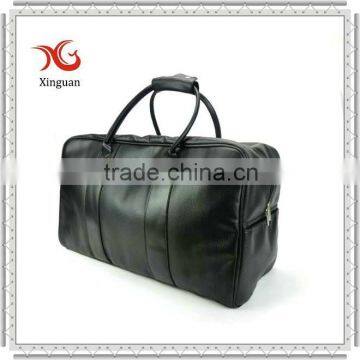 Folded leather travel bag for men