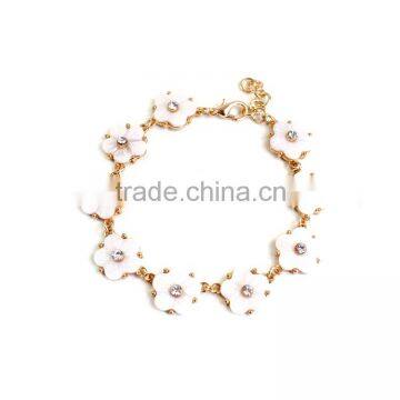 rhinestone shell flower bracelet