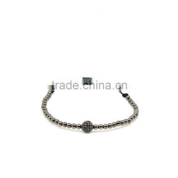 2016 Latest Round Bead Beaded Bracelet and Handmade Macrame Adjustable Rope Bracelet photo-2