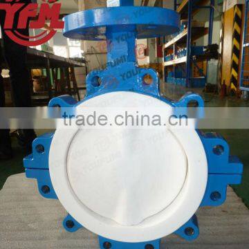 PTFE Butterfly Valve lug type with corrosion resistant