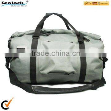 TPU grey waterproof travel duffel bag or sling bag