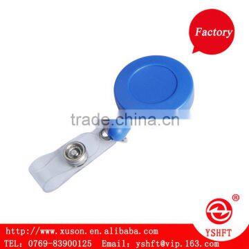 red fashion round shape retractable PVC badge older for card holder with PVC and clip