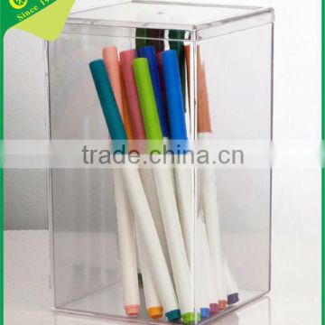 transparent acrylic box hot selling rectangul pen display box holder