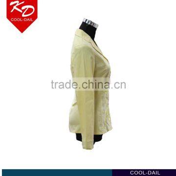 2016 Ladies' Plain T-shirts OEM Service Lapel Collar Casual Suit Design Custom Shirts photo-2