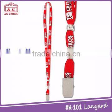Single custom silk screen printed lanyard for office or exhibition