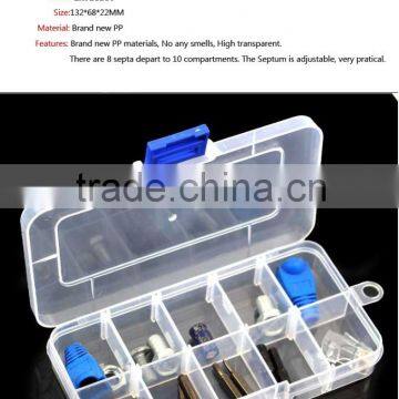 LA921218 10grid transparent tool case work bin