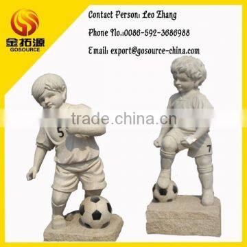 Life size football boy statue