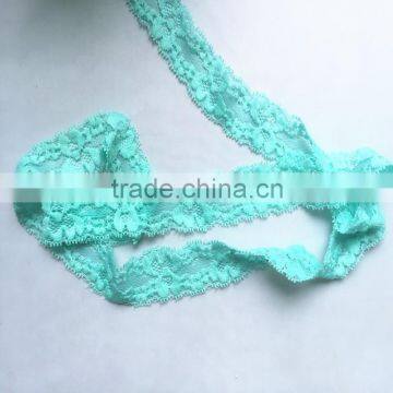 Fancy 1" Width Stretch Lace Elastic Trim in Stock,lace Elastic Wholesale for Baby Headband photo-3