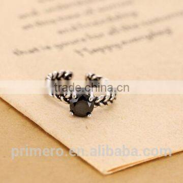 Classical 5925 Sterling Silver Wedding Ring for Women Vintage CZ Diamond Jewelry Accessories photo-3