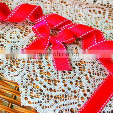 China wholesale saddle stitches grosgrain pre-made ribbon bows for gift packaging